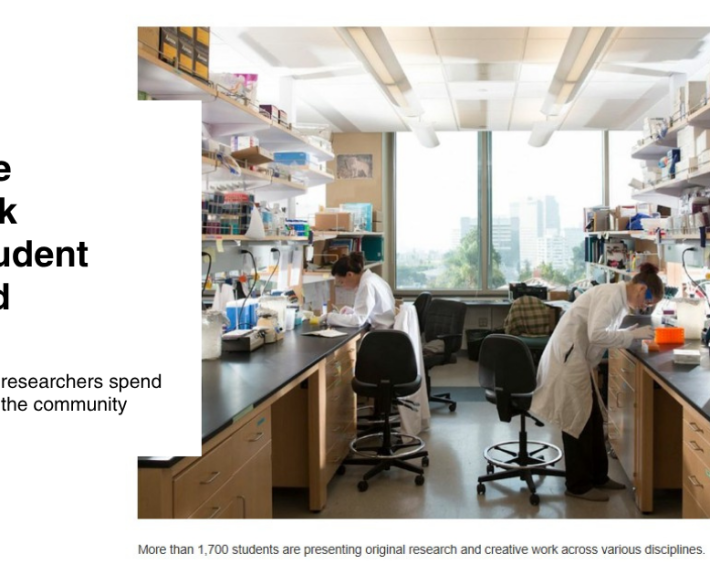 Undergraduate Research Week showcases student innovation and creativity. See how two undergraduate researchers spend their days – in the lab and in the community. Click for Full Article.
