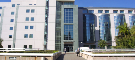 Many scientific and medical studies at UCLA face an uncertain future amid federal cuts. Pictured is UCLA Medical Center. (Mel Bouzad / Getty Images North America )
