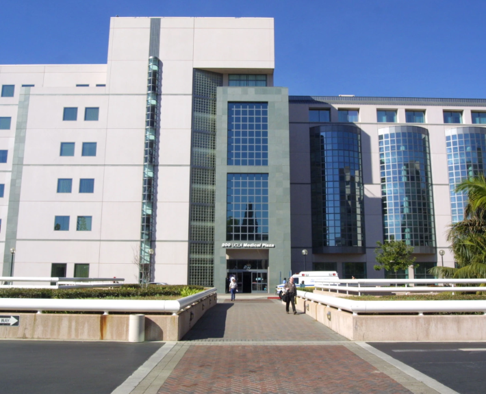 Many scientific and medical studies at UCLA face an uncertain future amid federal cuts. Pictured is UCLA Medical Center. (Mel Bouzad / Getty Images North America )