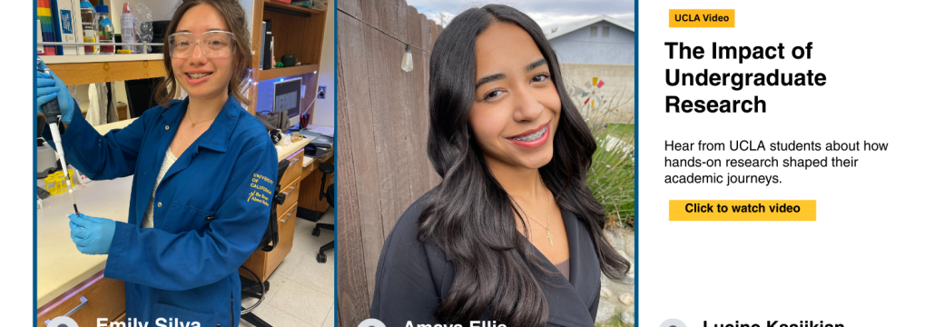 Banner for UCLA Impact of Undergraduate Research video