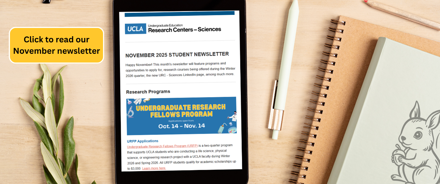 November Newsletter Banner for 'URC-Sciences November 2025 Newsletter'